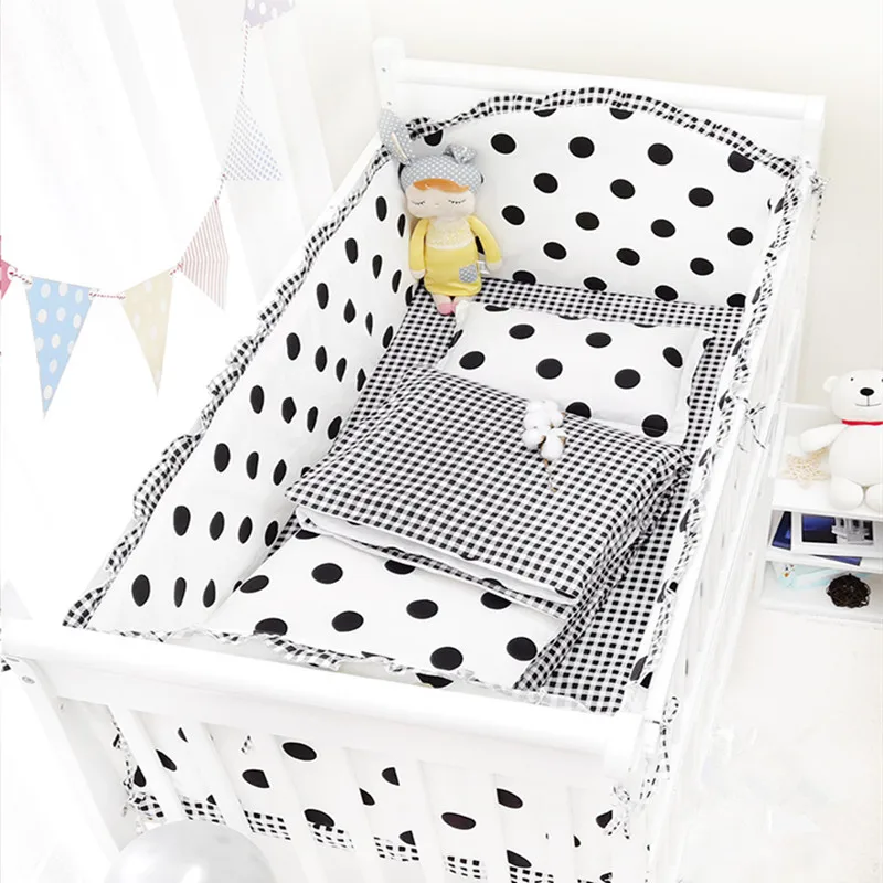 

Baby Bed Sets Bumper100% Cotton Anti-collision Washable Newborn Crib Duvet Cover Bed Sheet Pillowcase Bed Hanging Bag Bedding De