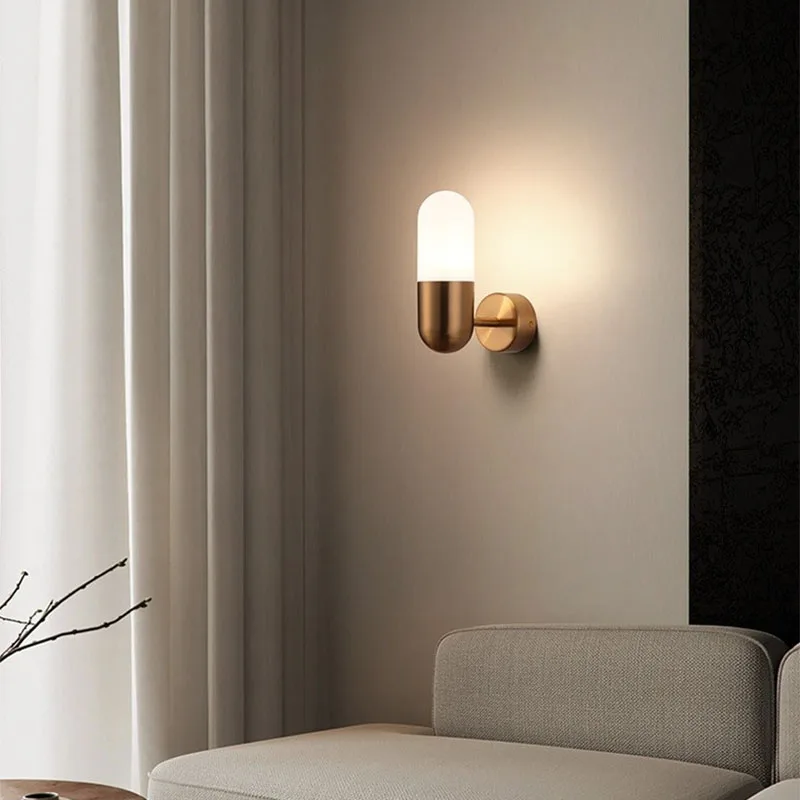 

Modern bedroom bedside aisle wall lamp simple modern creative staircase lamp aisle wall lamp study For home decor E14 LED