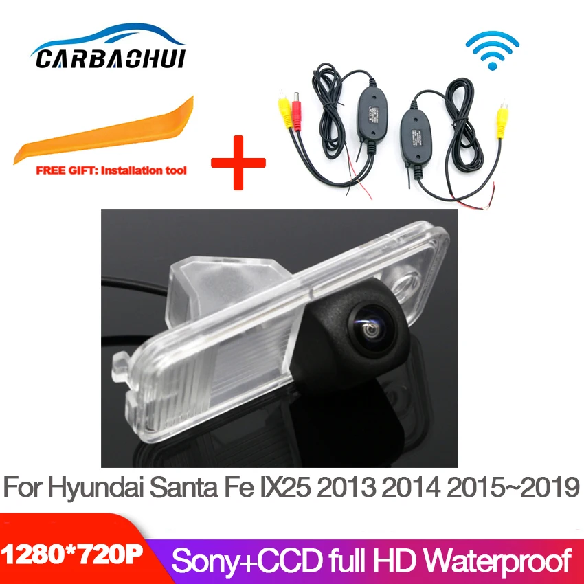 

175 Degree 1080P Fisheye Car Reverse Rear View Camera For Hyundai Santa Fe IX25 2013 2014 2015~2019 Waterproof high quality hd