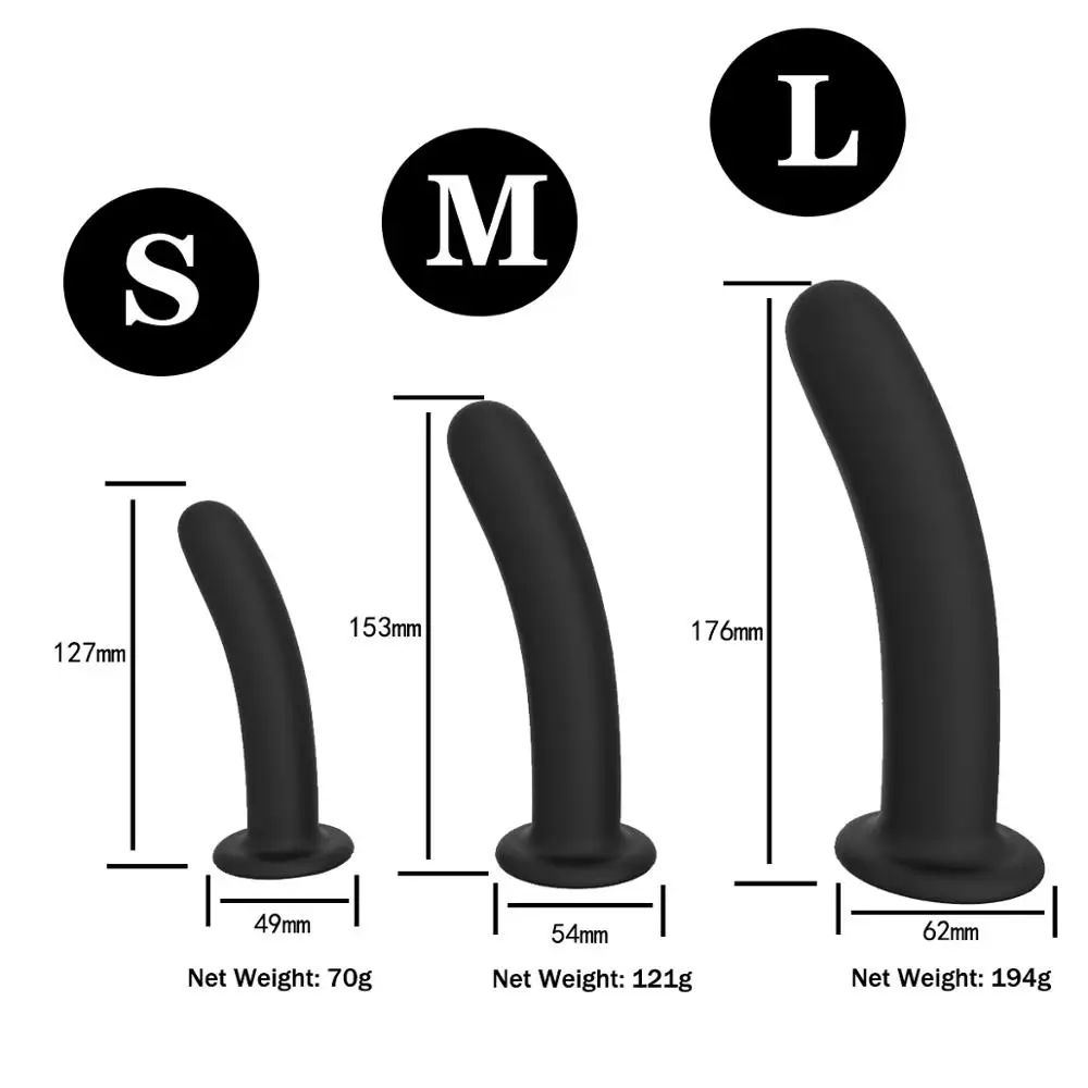 Smooth Silicone Real Dildo Penis Anal Plug,Prostate Massager Butt Plug Anal Vagina Erotic Sex Toy Masturbation for Woman for Men