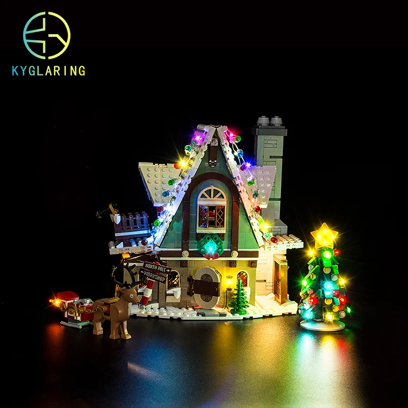 Kyglaring Led light kit for Winter Village 10275 Elf Club House (not include blocks set)