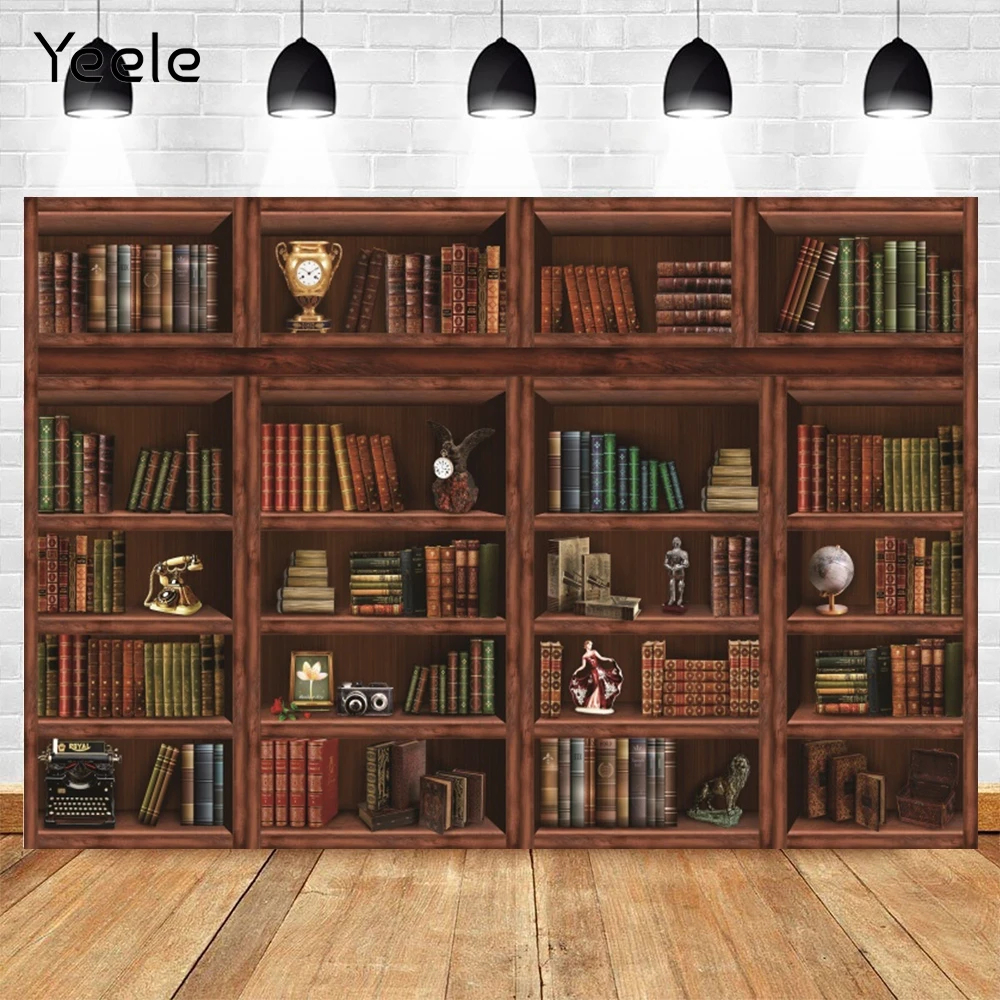 

Yeele Library Bookshelf Books Photography Backdrops Vintage Grunge Vinyl Photographic Background For Photo Studio Photozone Prop