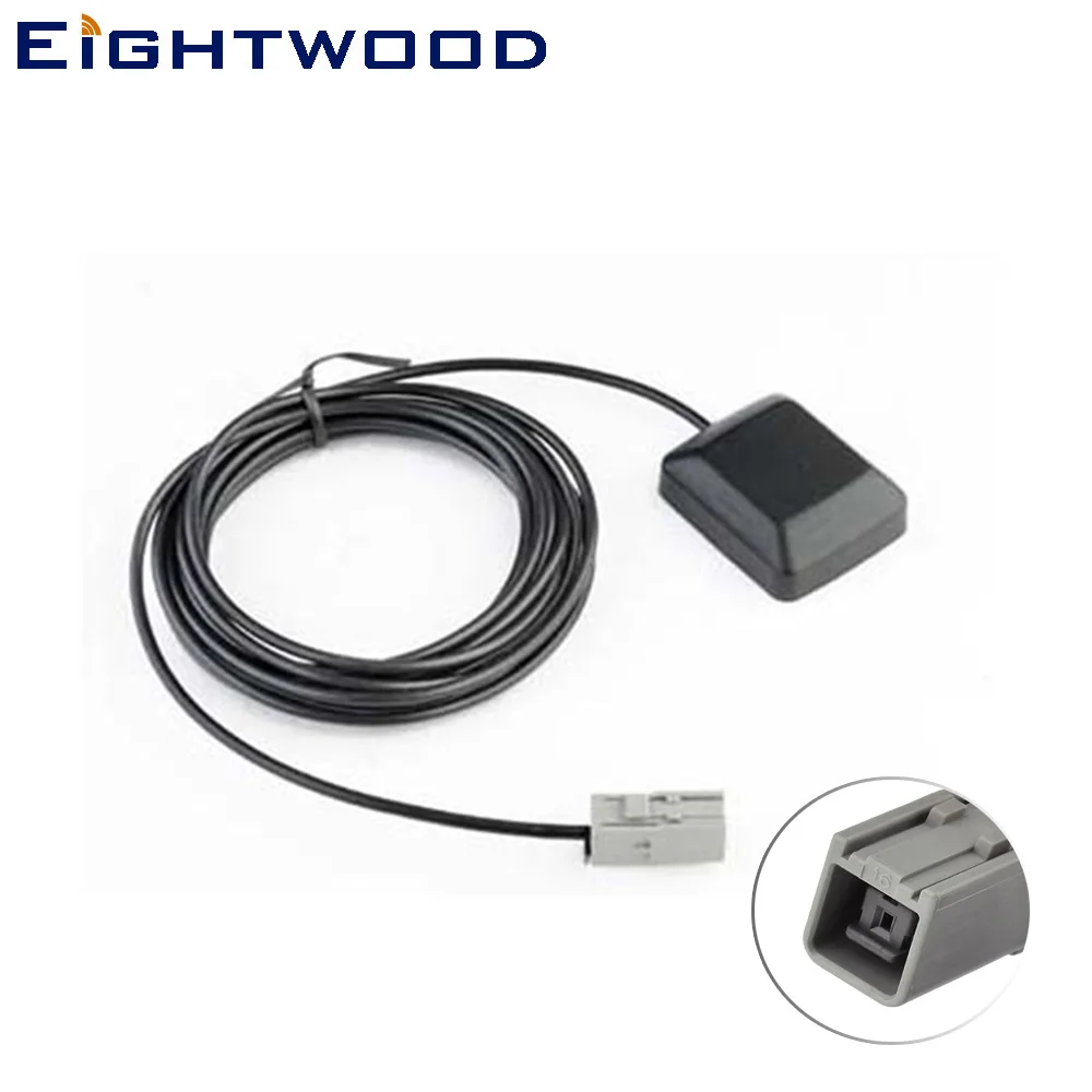 Eightwood Car Active GPS Antenna GT5-1S Jack Magnetic Mount 300cm Cable for Alpine Kenwood JVC Navigation