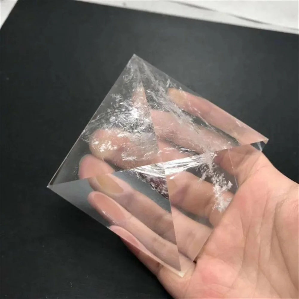 1pcs 3-6cm Natural Transparent Quartz Crystal Pyramid Clear Reiki Healing Natural white crystal Pyramid raw stone polishing