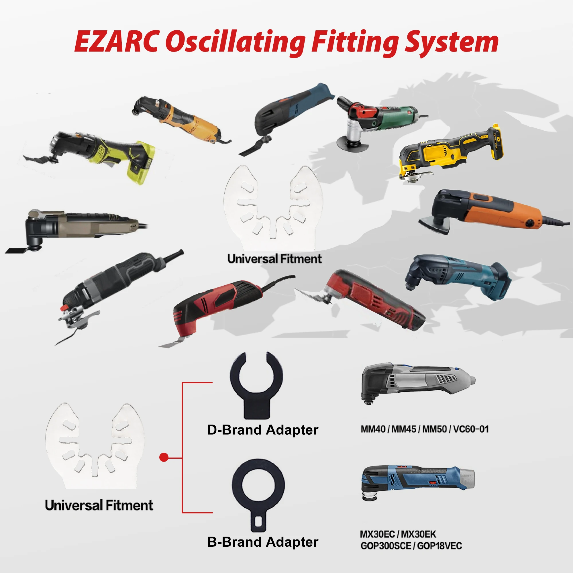 EZARC 3Pcs lame diamantate oscillanti Multi Tool Swing, lame per seghe da taglio per malta per la rimozione di fughe e taglio di piastrelle morbide DO57S