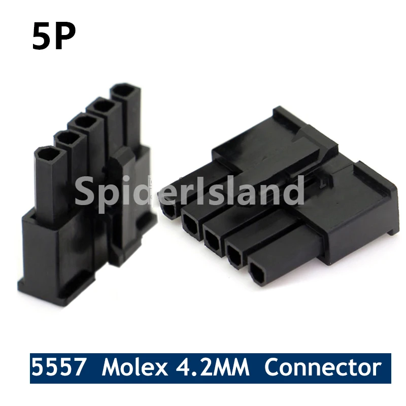 

500pcs/1000pcs 4.2mm Molex Connector 5P Plug Male 1*5P for PC/computer Power Module cable DIY PCB DIY AUTO DIY