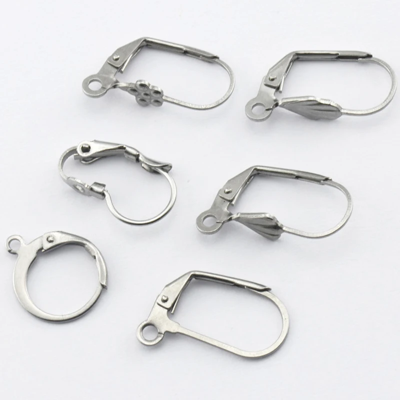 20Pcs Surgical Stainless Steel Hypoallergenic Leverback French Level Earring Hooks Ear Wire Findings for DIY Jewelry Making