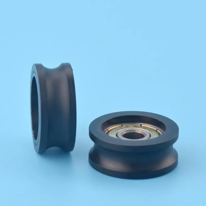 100pcs U groove Plastic coated bearing 626ZZ 6*25*10mm door window roller wheel package nylon pulley POM Bore 6mm Diameter 25mm