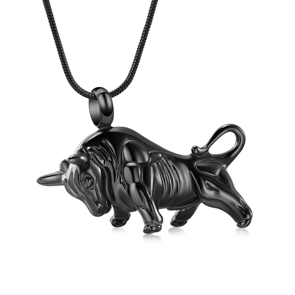 IJD10041 New Arrivals  Cow Pendant  Stainless Steel Cremation Ashes For Pets Human Commemorative Necklaces Men Jewelry