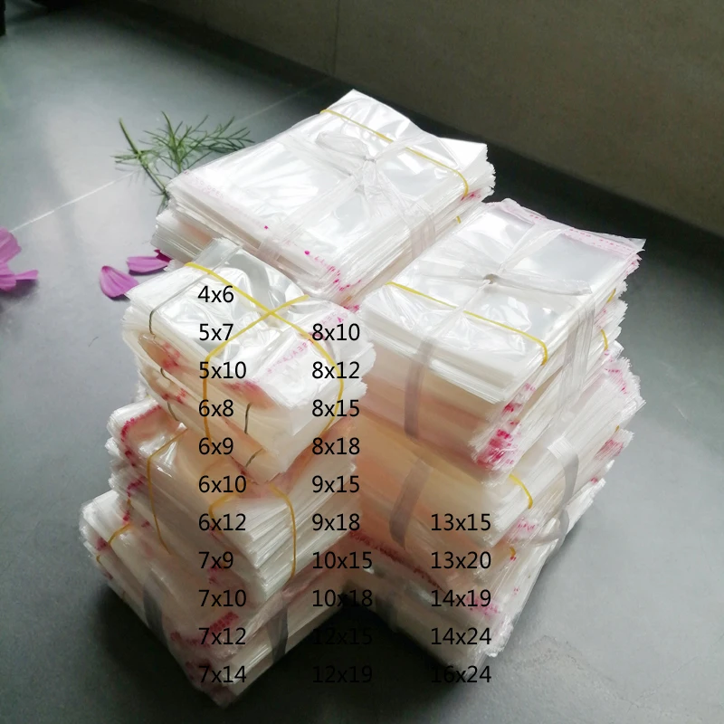 10000pcs Clear Bags for Packaging Self Adhesive Transparent Opp Bags Cellophane Self Sealing Pouches Gift Bags Packaging Jewelry