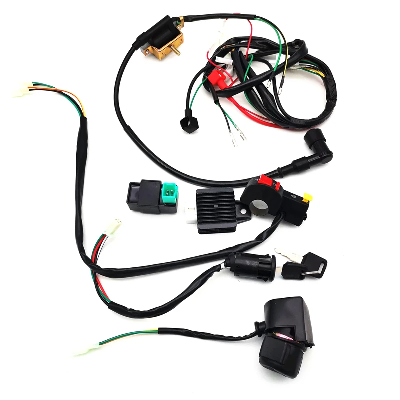 50cc-125cc CDI Wire Harness Stator Assembly Wiring ATV Electric Quad Kit