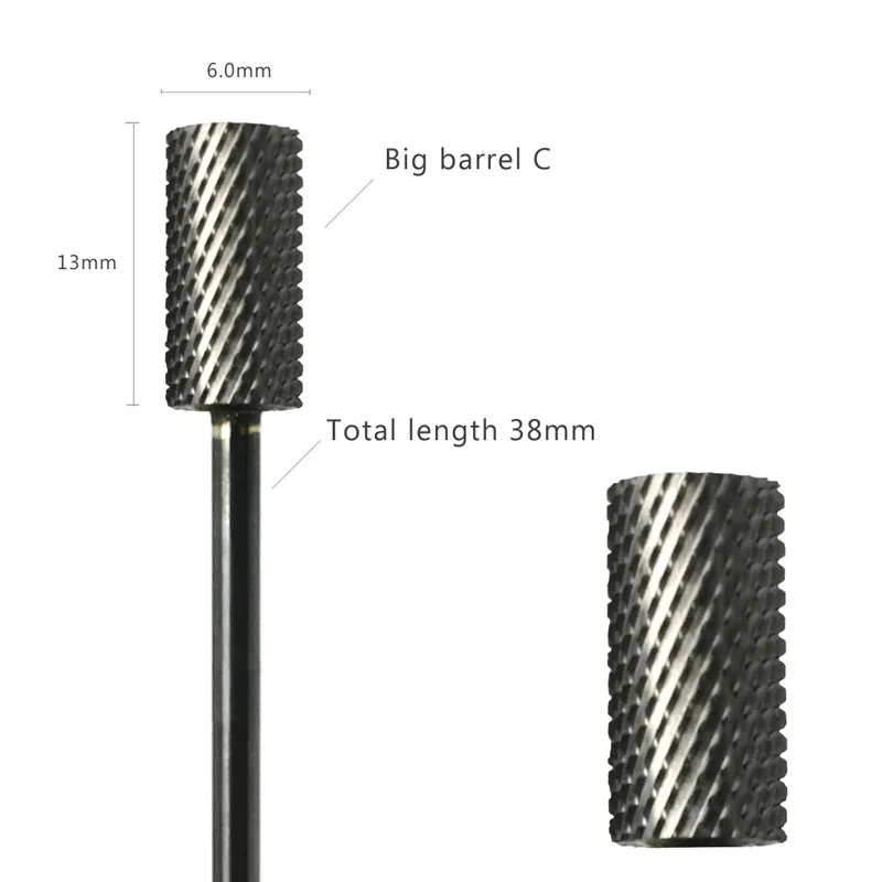 HYTOOS Barrel Nagel Bohrer Bits 3/32 "Hartmetall Nagel Bit Rotary Maniküre Schneider Nägel Zubehör Gel Entfernung Fräser werkzeug