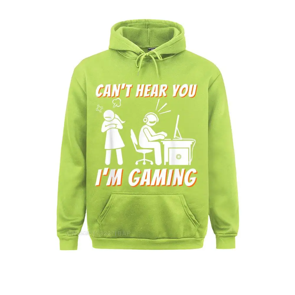 Can't Hear You I'm Gaming Funny Video Game Gamer Humor Normcore Hoodies Plain Men Sweatshirts 3D Style Autumn Sportswears