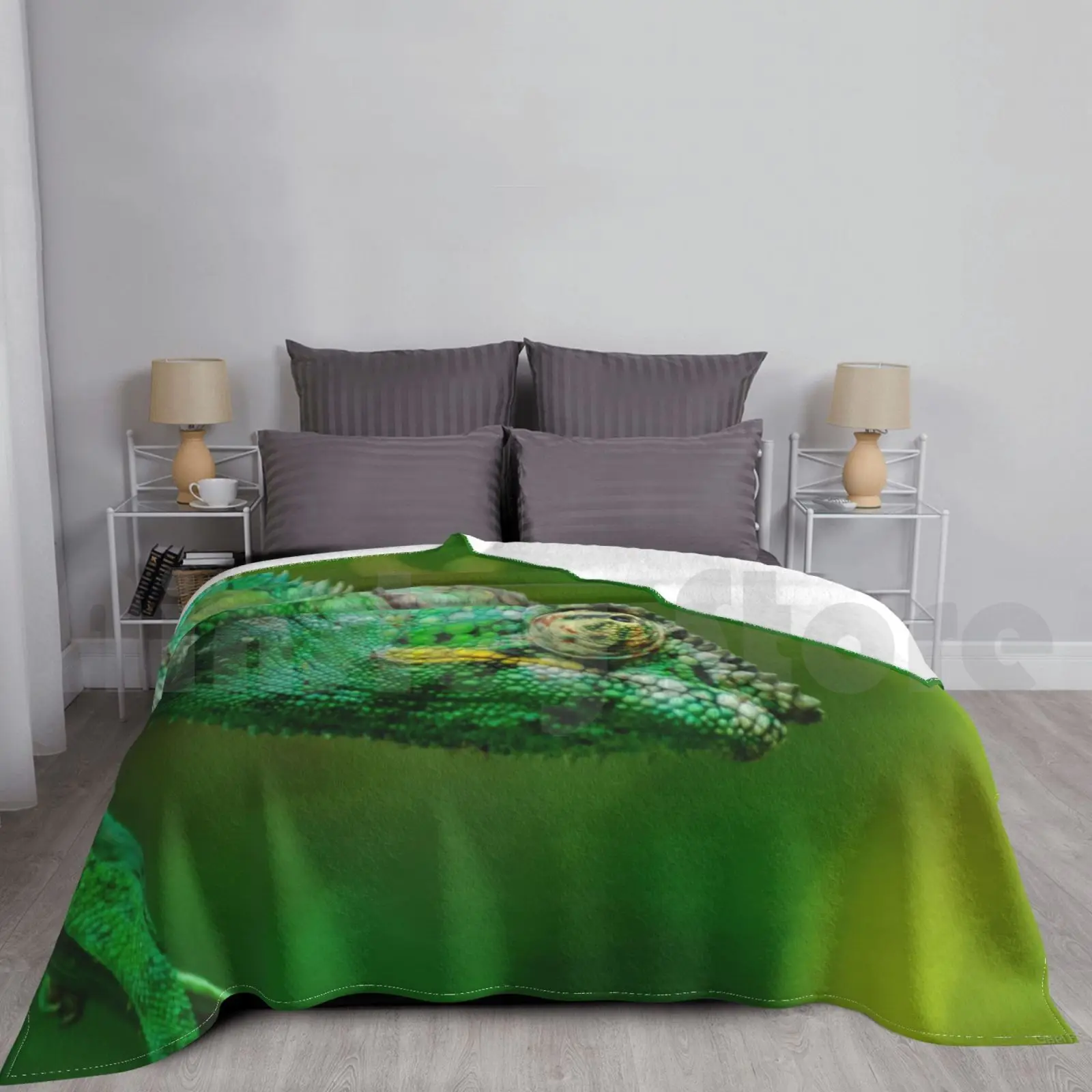 Panther Chameleon Blanket Fashion Custom Nature Natural Animal Animals Reunion Island Madagascar Panther