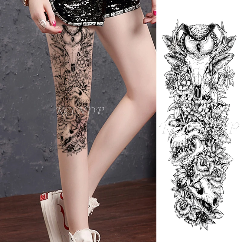 Tattoo Sleeve Stencil That Actually Works My Real Experience with the Waterproof Owl & Skull Design