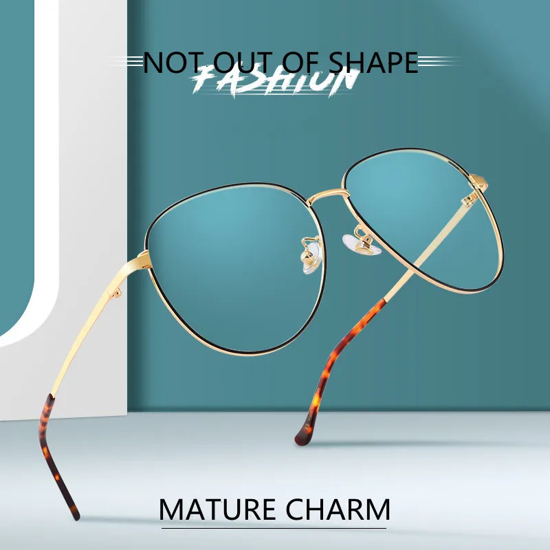 Titanium Alloy Men Classic Pilot Glasses Frame Women Anti Blue Light Fashion Myopia Prescription Glasses Frames Optical Eyewear