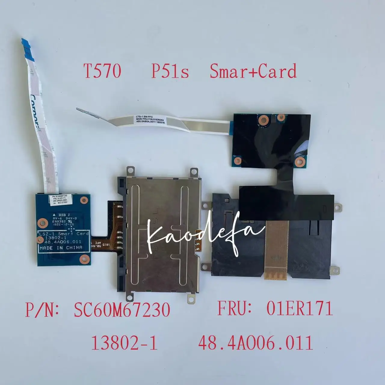 

for Lenovo ThinkPad T580 P52S T570 P51S Smart Card Reader Board + Cable LSZ-1 13802-1 FRU:01ER171