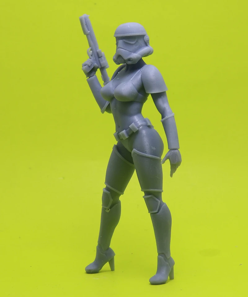 1/2475mm 1/18 100mm Resin Model Space Female Sculpture Figure Soldier Unpaint No Color RW-037