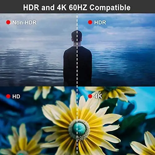 4K 60HZ HDMI Audio Extractor Converter SPDIF + 3.5MM Output Supports HDMI 2.0, 18Gpbs Bandwidth, HDCP 2.2, Dolby Digital/DTS