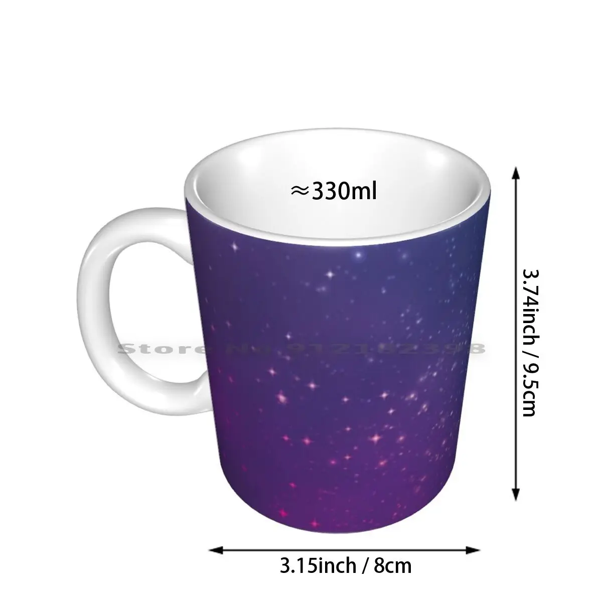 Space Ceramic Mugs Coffee Cups Milk Tea Mug Space Blue Skye Purple Beatiful Red Bubble Stars Earth Photo Creative Trending