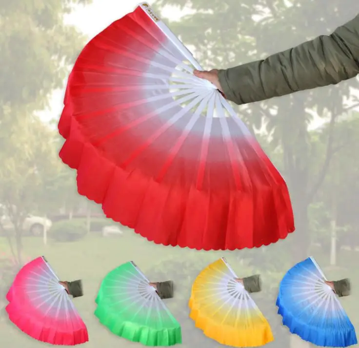 

50pcs/lot New Arrival Chinese dance fan silk veil 5 colors available For Wedding Party favor gift ni222