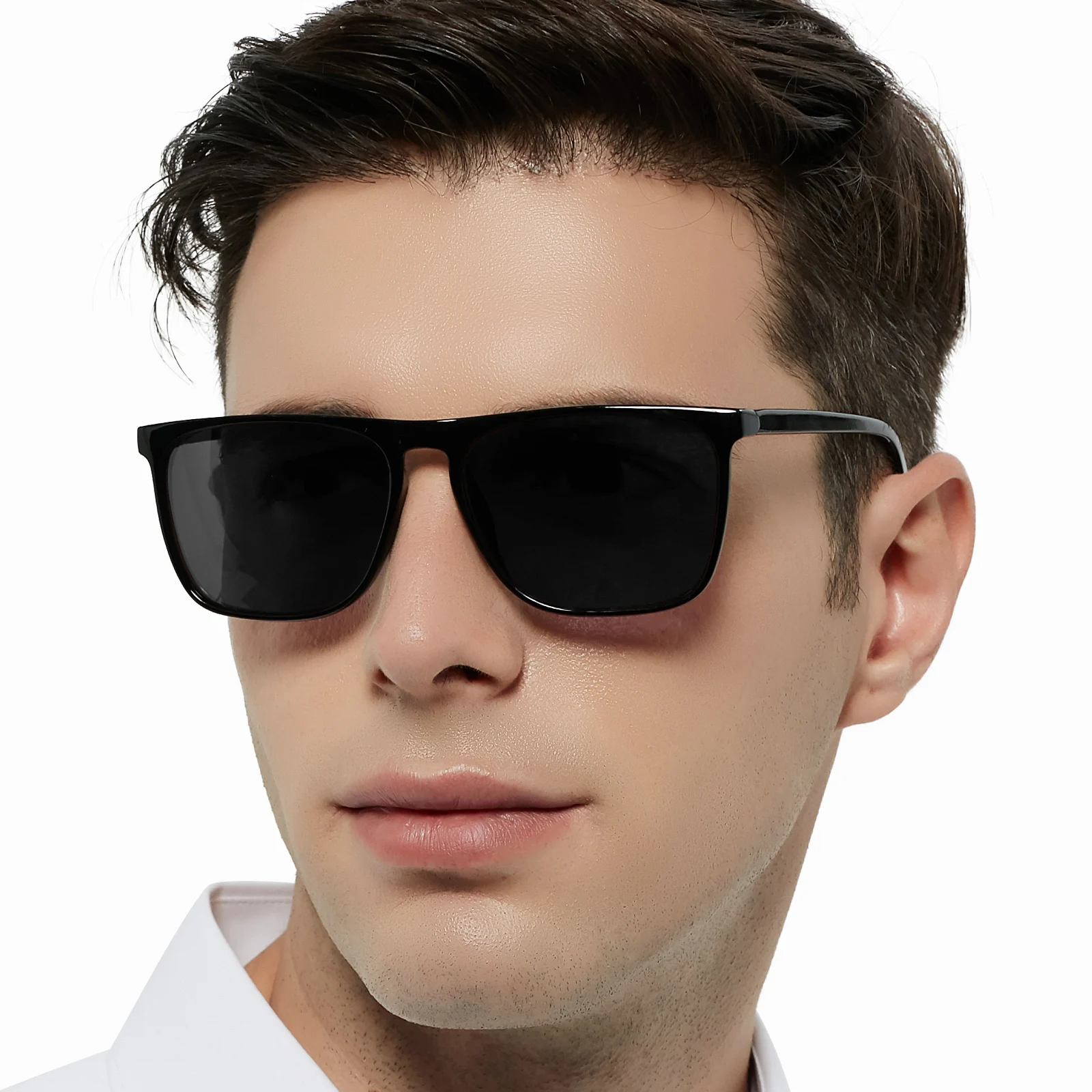 Mens Sunglasses Polarized Brand Designer Luxury Anti-glare Car Glasses Fashion Square Male Sun glasses Black Shades Goggle UV400