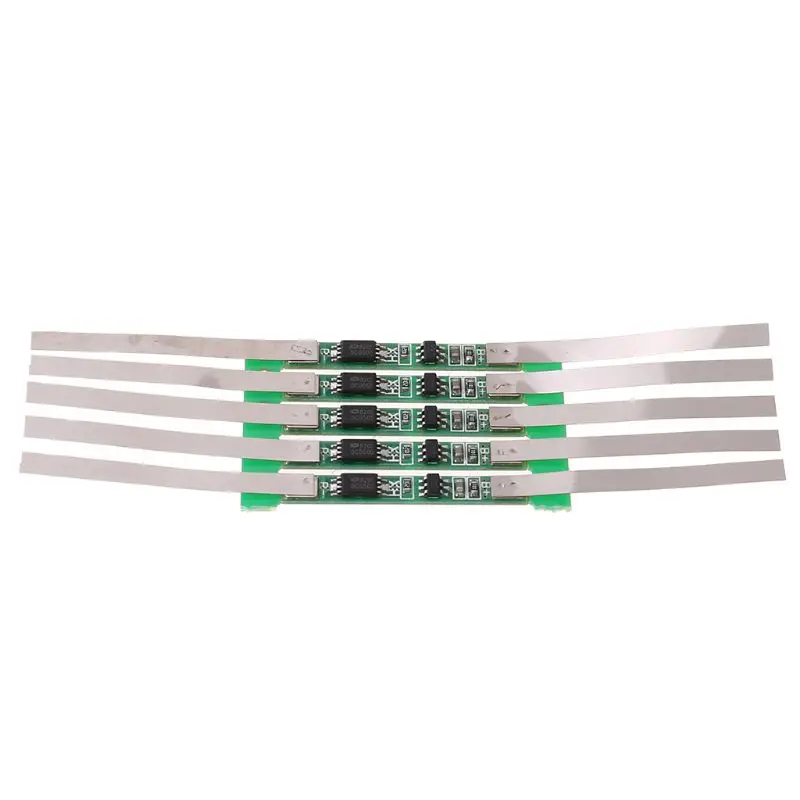 10pcs/set 3.7V 3A BMS Protection Board for 1S 18650 Lithium Battery Over Charge Protective Plat Cell Kit with Solder Belt