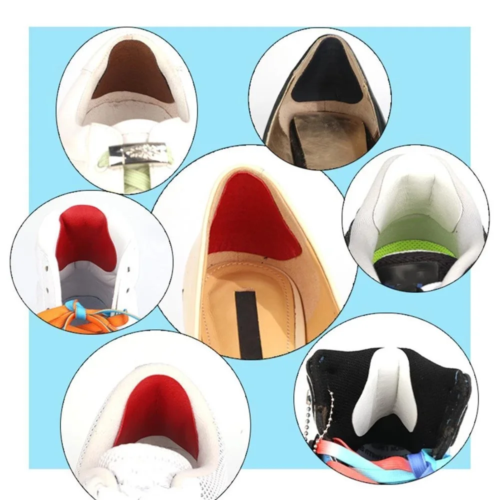 4pcs Self-adhesive Shoe Heel Repair Patch Invisible Heel Sticker Adjust Sport Insoles Grips Protector Liner Heel Foot Care Patch