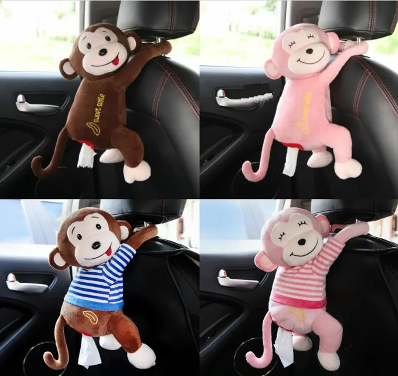 

Car Seat Backrest Trailer Creative Interior Supplies Tissue Box Cartoon Cute Armrest Box Drawer Tissue Box Car Accessories