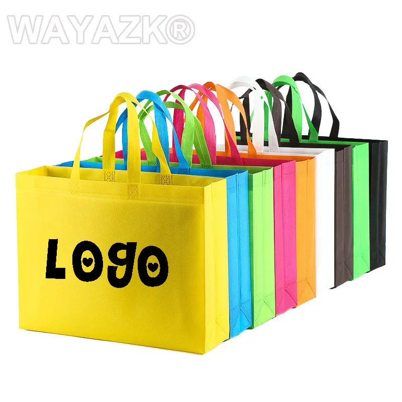 

(1000pcs/lot) custom printed non-woven grocery shopping tote bag recycle