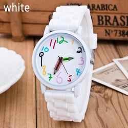 2022 Ladies Watches Women Fashion Casual Watches Women Big Number Watches White Silicone Band Quartz Wristwatches Dropshipping