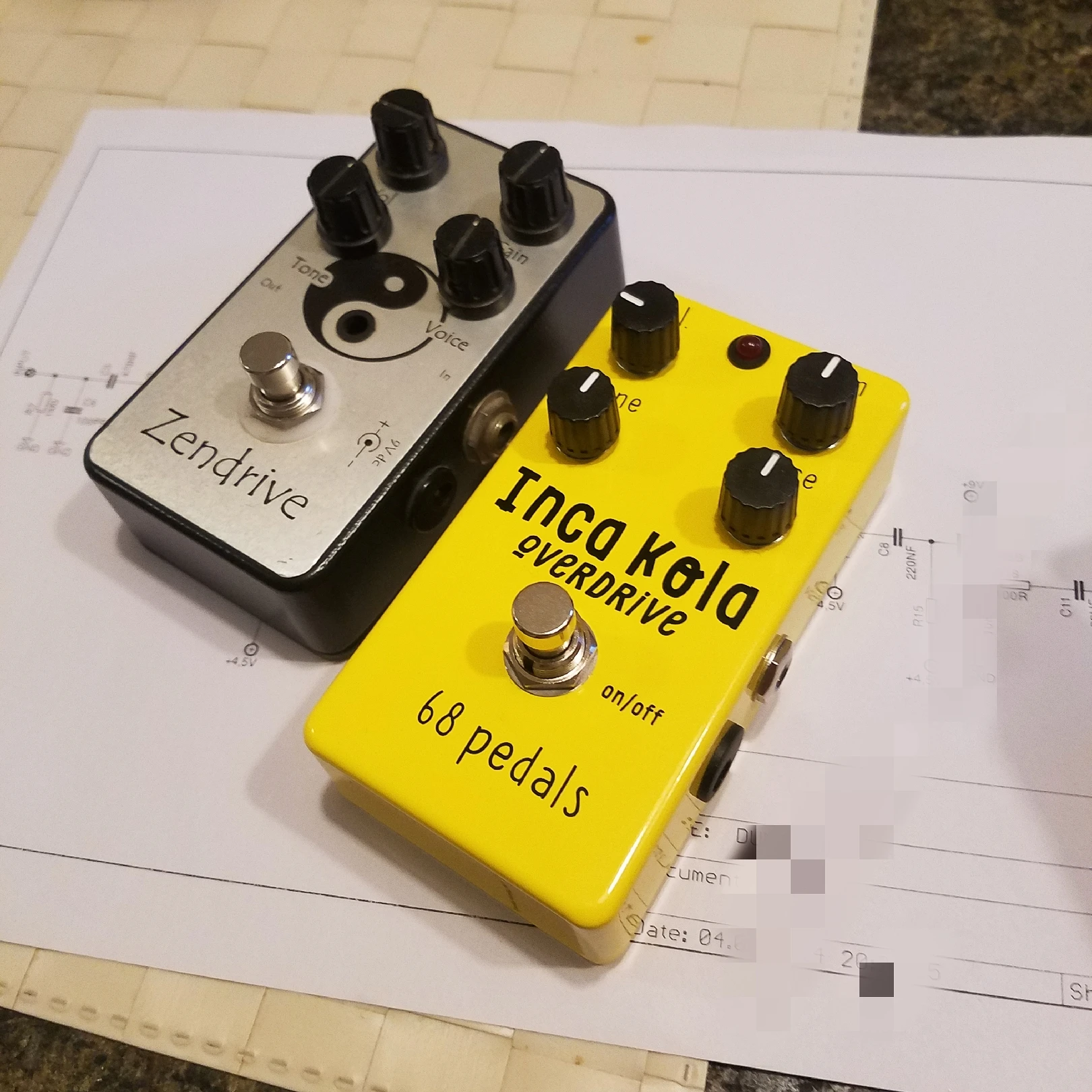 68pedals Inca Kola zendrive overload pedal hermida zendrive