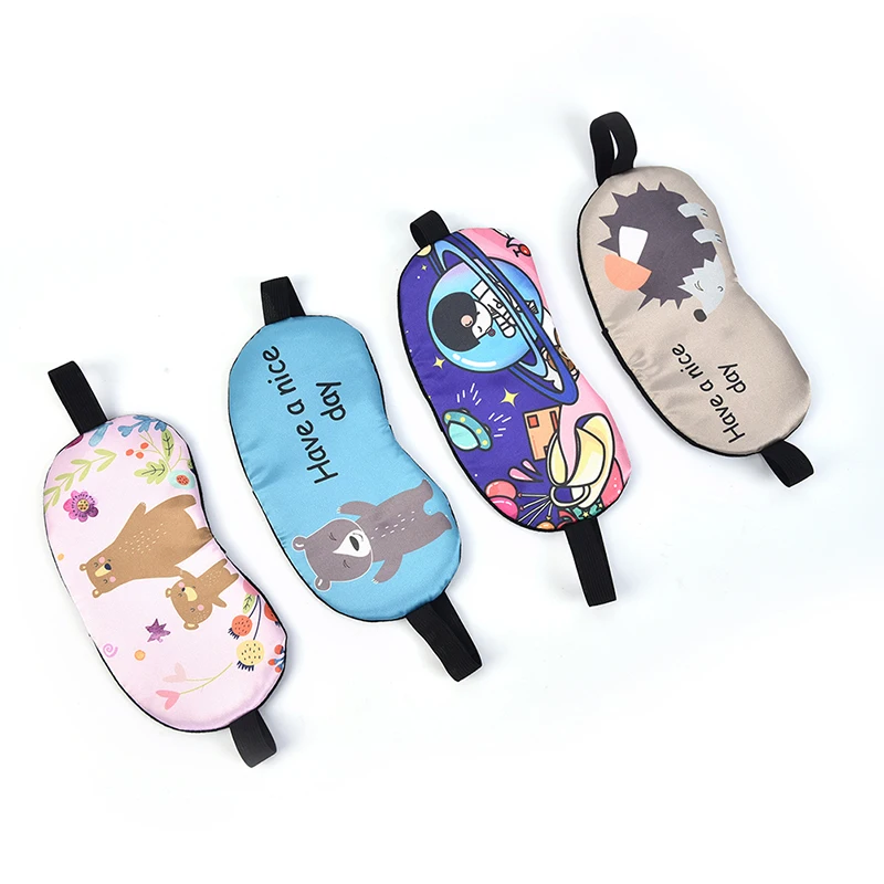 Eye Cover Sleeping Mask Cotton Cartoon Cute Creative Funny Eyepatch Sleep Mask Travel Relax Eye Band Sleeping Aid Blindfold