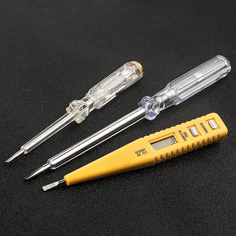 AC/DC 12-250V Special screwdriver for measuring electricity Voltage Tester Detector Electrician Tools Digital display induction