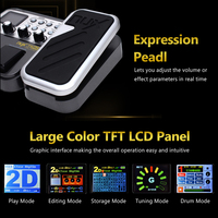 NUX Modeling Guitar Processor Multi-Effect Pedal Drum Tuner Recording Chord Multi-function with LCD Guitar Accessories MG-100