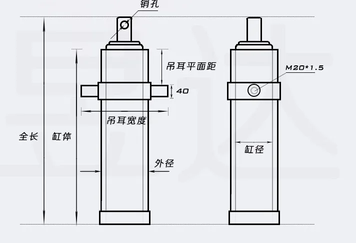 3TG-E71*750 hydraulic cylinder hydraulic cylinder telescopic oil top accessories