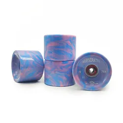 70mm 51mm Skate Board Wheel 70X51 Road Street Skateboard Wheels 78A Flow Oil Printing Ink Asphalt Concrete Grip Tire ABEC9 608rs