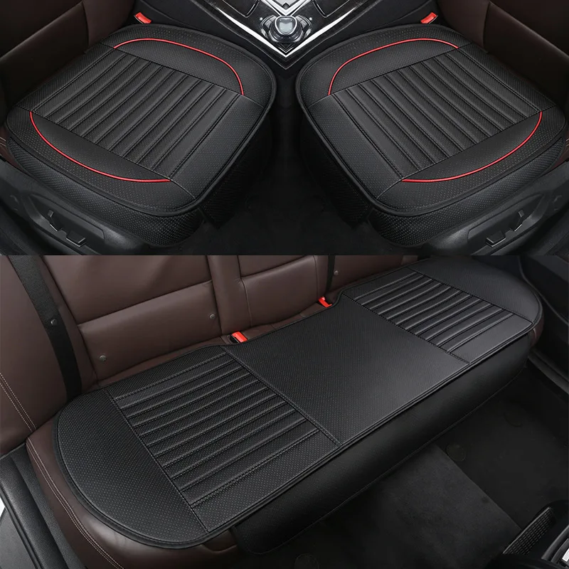 

Three-dimensional design leather seat set 3 Colors Square Seat Mat Protector Car Styling Car Seat Cushions Non-slip Comfortable