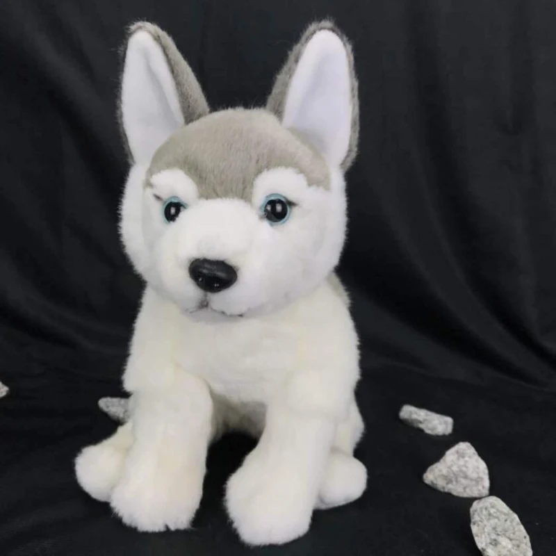 

New Husky Children Stuffed Plush Toy Simulation Dog Birthday Gift