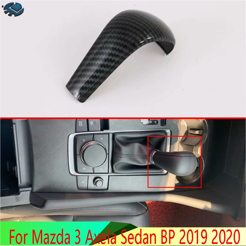 For Mazda 3 Axela Sedan BP 2019 2020 Car Decoration Gear Head Shift Knob Switching Cover Interior Trimmer Moldings Accessories