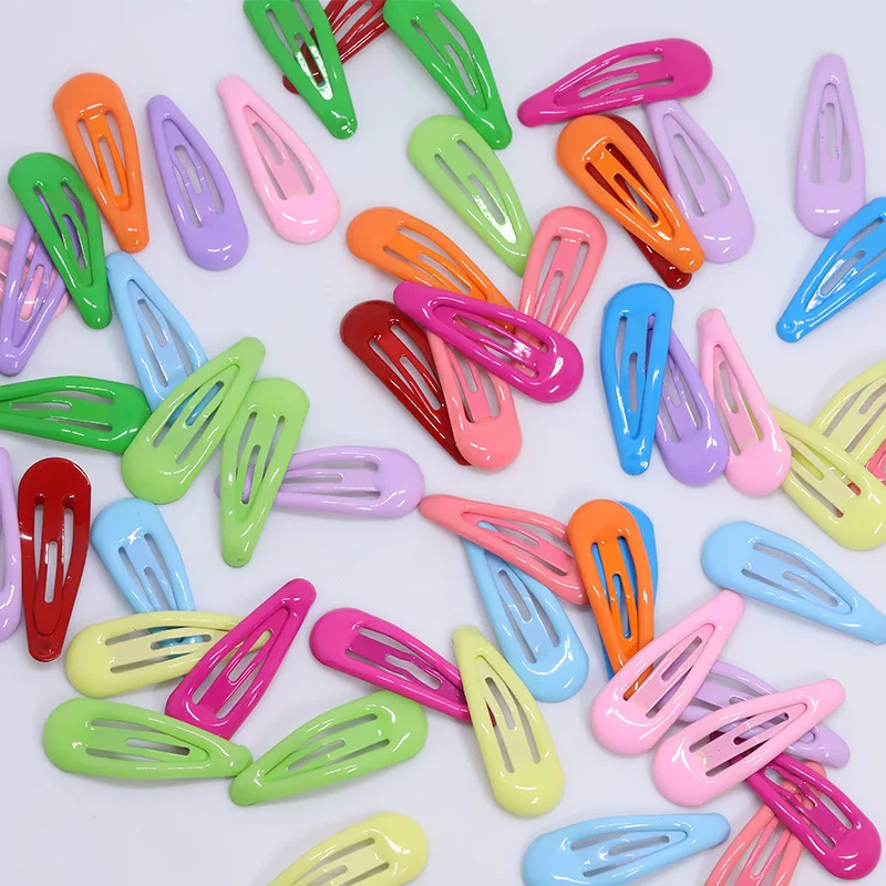 50pcs Drop Shape BB Clip Color 3cm Hair Clip Epoxy Hair Clip Candy Color Children Side Clip Hair Clip Hair Accessories For Girls