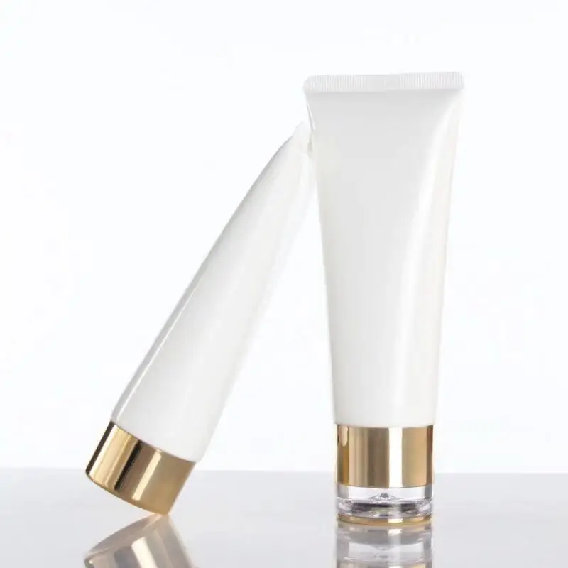 100ml white soft tube  hand cream/facial cleaning cream  butter medicine cream lotion emulsion plastic cosmetic hose packing