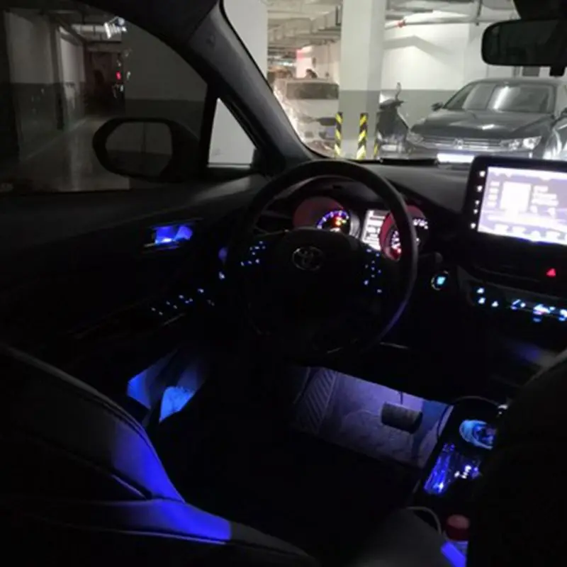 LED Bowl Light Rear Door Handle Atmosphere Door Bowl Lamp Ambient Light For Toyota CHR C-HR 2016-2019 2020 2021