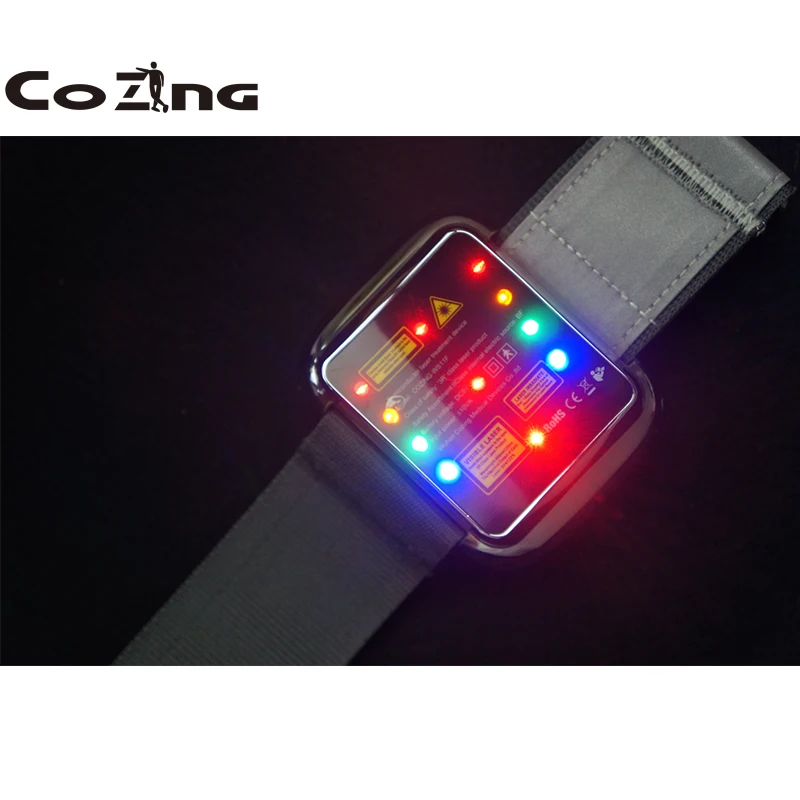 

4 Color Diabetes Therapeutic Laser Physiotherapy Rhinitis Treatment Hypertension Medical LLLT Laser Therapy Wrist Watch