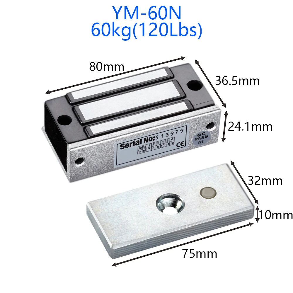 YMO YILIN YM-40 YM-60N YM-70N YM-70N-S Single Door Mini Magnetic Lock