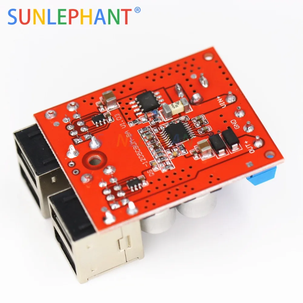 DC-DC Buck Step-down Vehicle Charging Module 8V-35V to 5V 8A 40W 4 Port USB Power Charging Hub Board Distributor Mobile Charger