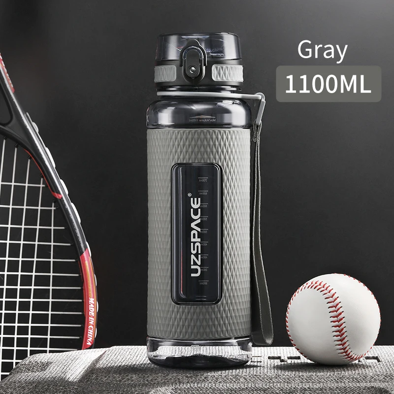 UZSPACE Sport Water Bottles BPA Free Portable Gym Anti-fall Leak-proof Large Capacity Fitness Kettle Tritan Plastic Drink Bottle