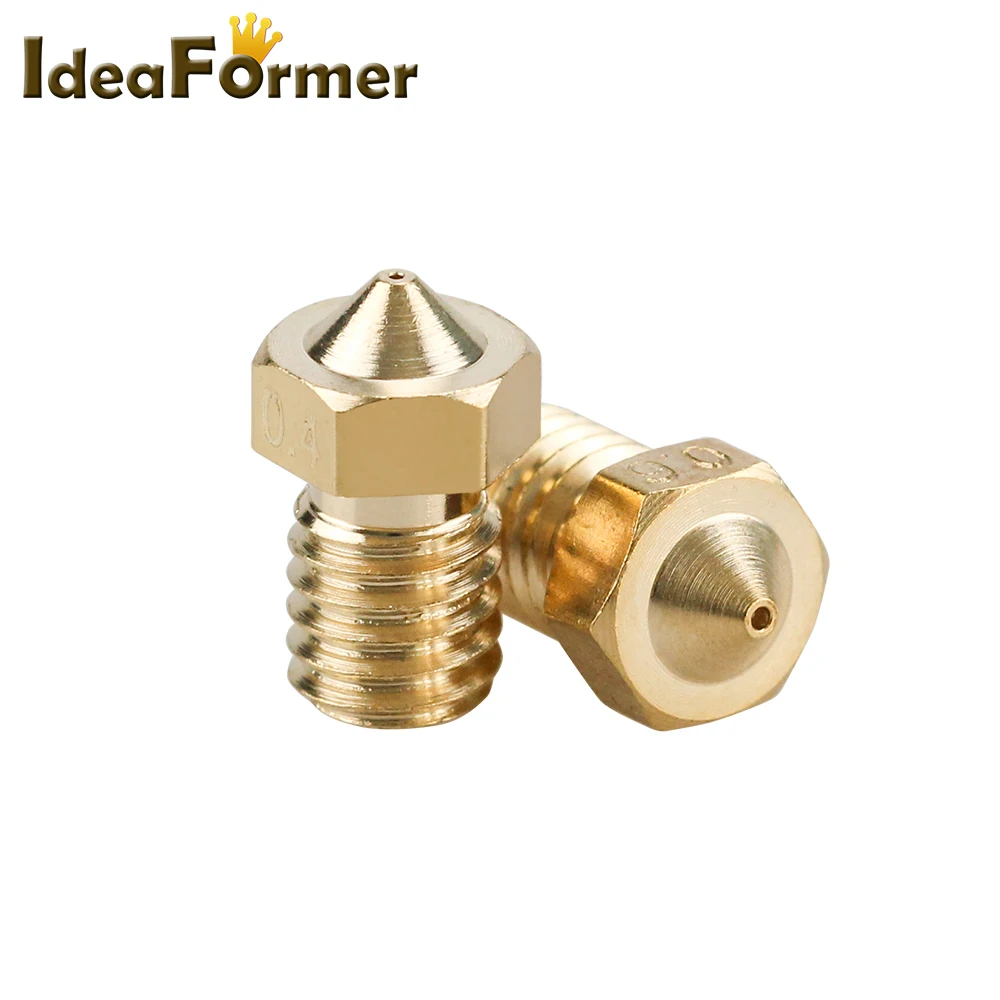 5/10 stücke E3D V6 Messing Düse 0,2/0,3/0,4/0,5/0,6/0,8/1,0 M6 Gewinde Kupfer Für 1,75 Filament V5 V6 Hotend 3D Drucker Zubehör – Detail 3