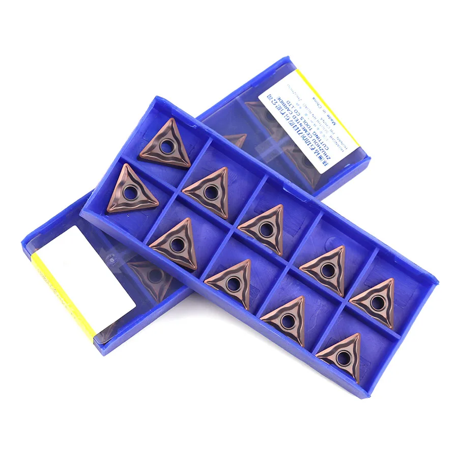 Herramienta de torneado de cuchillas de corte recubiertas, TNMG160404-EM YBG205, PVD, para torno CNC de acero inoxidable, superaleación y acero