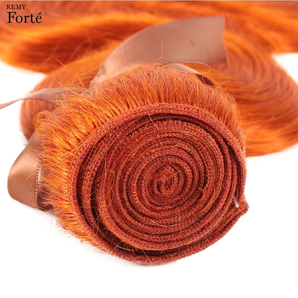 Blonde Orange Brazilian Body Wave Hair Weave Bundles Orange Body Wave Human Hair Extension 8-28Inch 100% Remy Hair Free Shipping